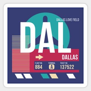 Dallas, Texas (DAL) Airport Code Baggage Tag Magnet